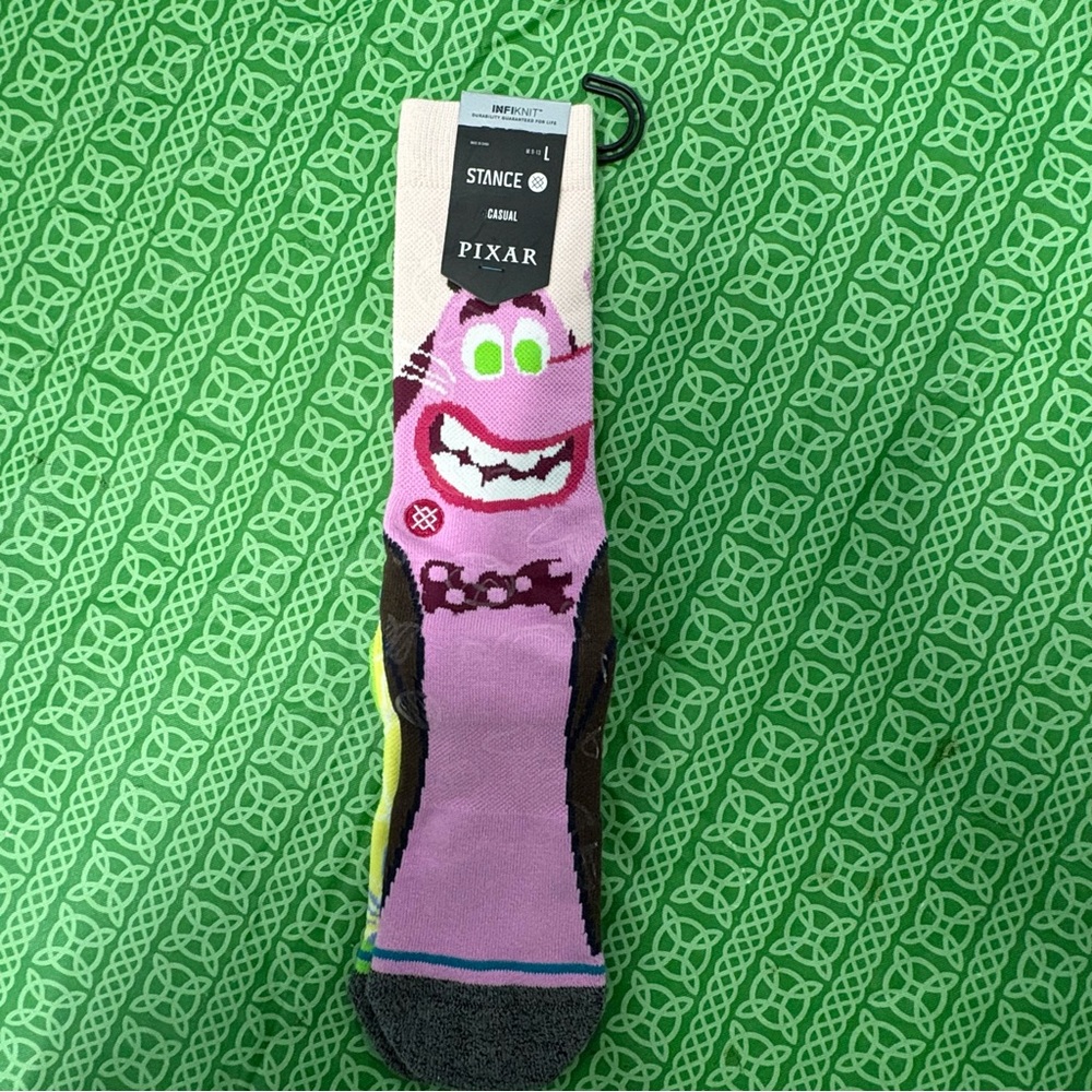 Stance X Disney Pixar Inside Out Socks Joy Glow In The Dark Size Large L